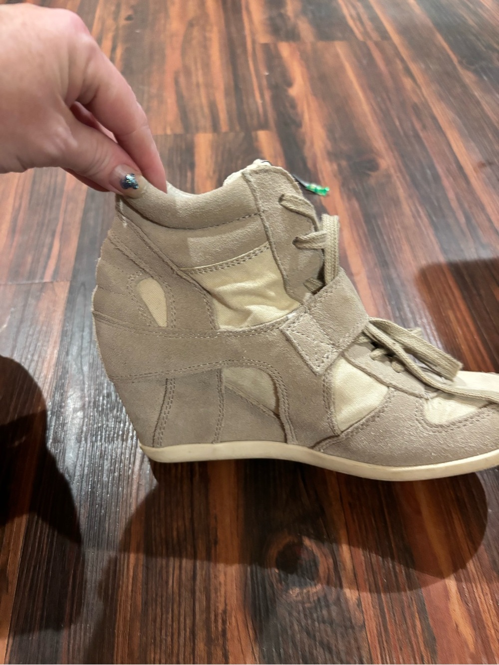 Ash Bowie suede Taupe Wedge Sneaker Boot